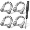 FEGVE Key Ring Titanium Mini D Ring Screw Type D-Kin