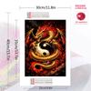 Dragon and Tiger 100% Round Full Drill 5D DIY Diamond Painting Embroidery Cross Stitch Rhinestone Décor
