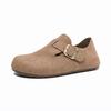 Flat Shoes 2025 Single Shoe Spring New Item Lazy Half Slippers Suede Frosted Shoes for Women