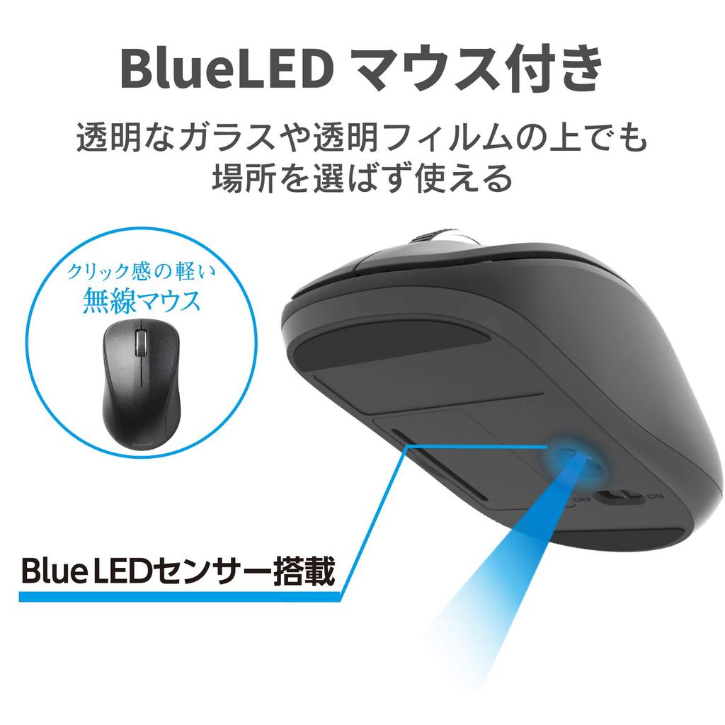 ELECOM Kabelloses Tastatur-Maus-Set, Membran, dünne Volltastatur, Schwarz, TK-FDM110MBK