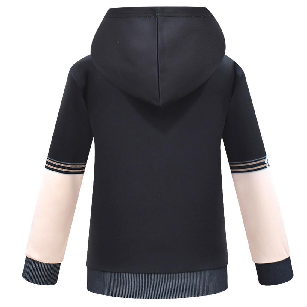 Barn Jenter Anime Tegneserie POP Stjerne Sanger Trykt Hettegenser Glidelås Langermet Jakke Kåpe