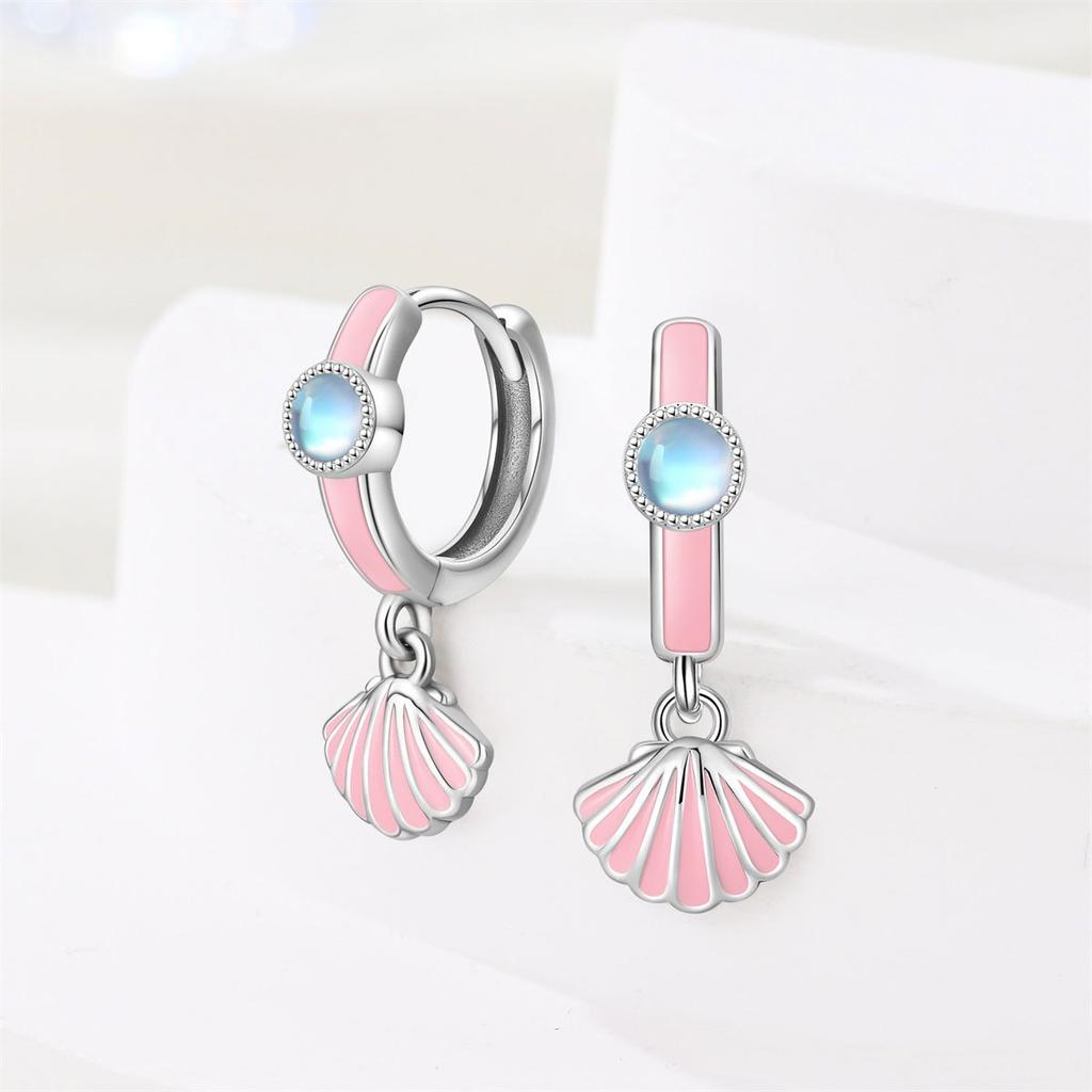 S925 Silver Ocean Theme Earrings Turtle Shell Mermaid Design Light Luxury Elegant Earrings For Women