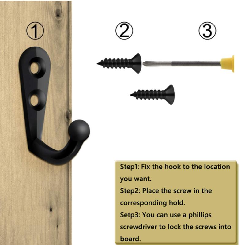 Wall Mounted Hooks Vintage Door Back Wall Hooks Robe Coat Hat Hanger Holders Key Bag Storage Hook Kitchen Bathroom Organizer