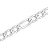 6mm Men's Hip Hop Textured Figaro 3:1 Cuban Chain Necklace - Stainless Steel Accessories