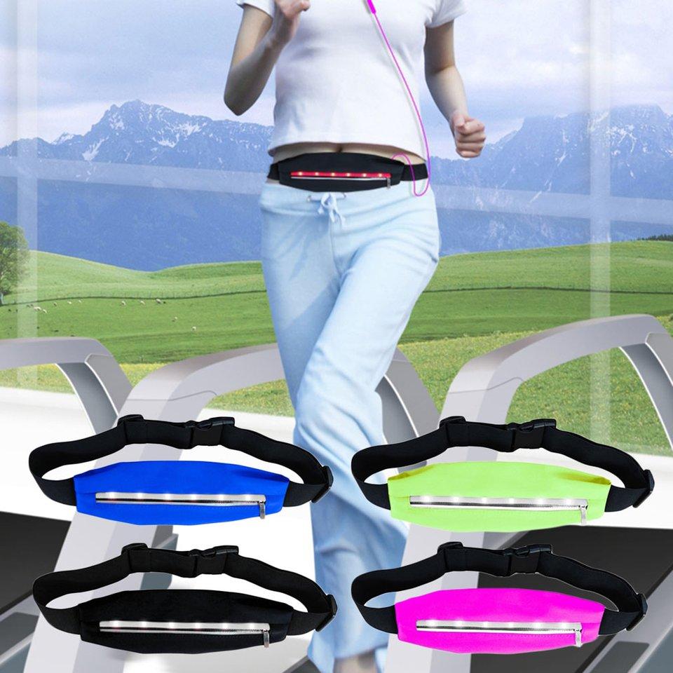 Buy KC Running Waist bags Pack Pocket Belt with LED Lights Adjustable