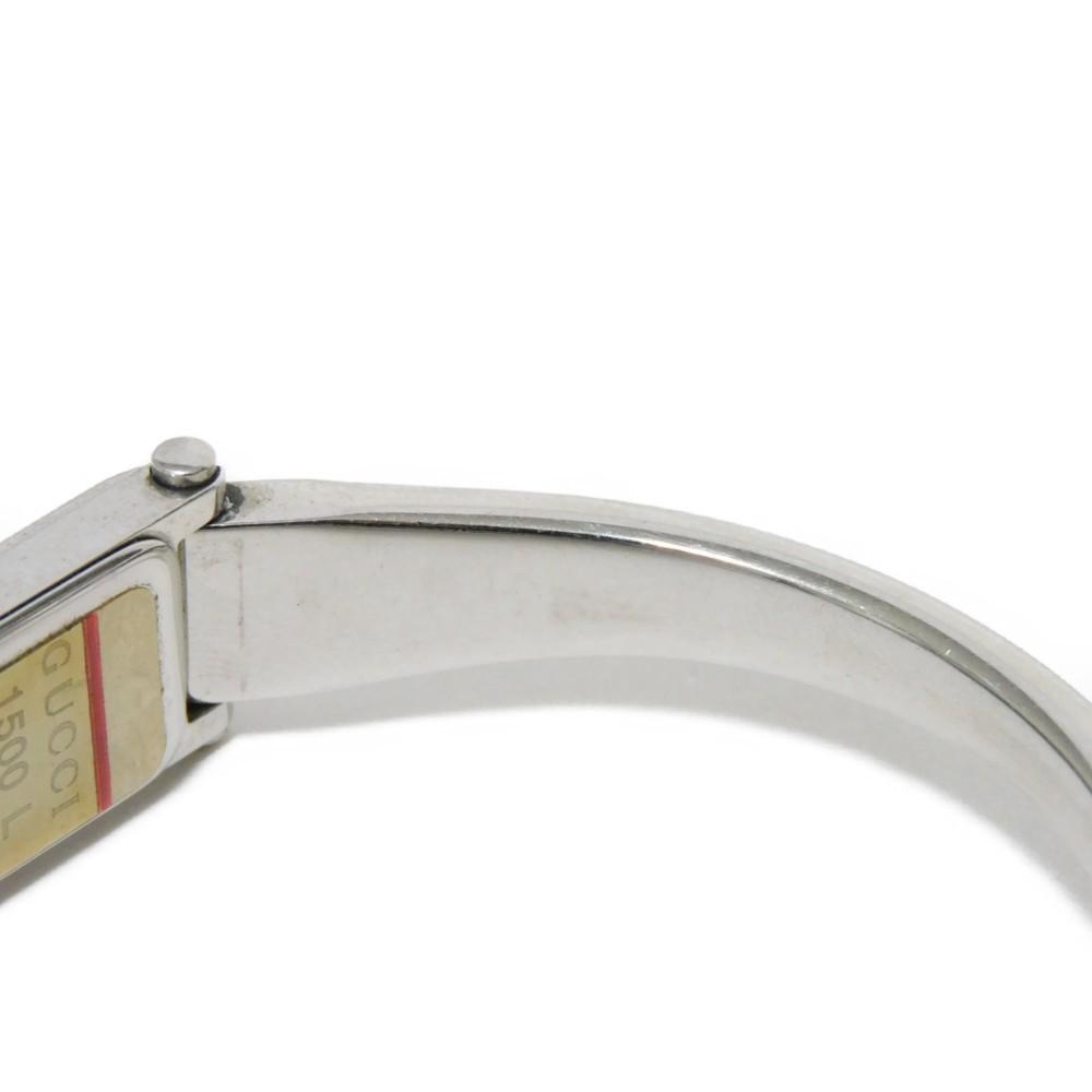 Used 9539 Bangle Watch 1500L 7975 Black Dial Quartz Stainless Steel Women's from Japan AUTHENTIC