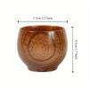 1 Stück Klassische Mini-Teetasse Umweltschutz Massivholzbecher Kleiner Holzbecher Textur Retro Teetasse