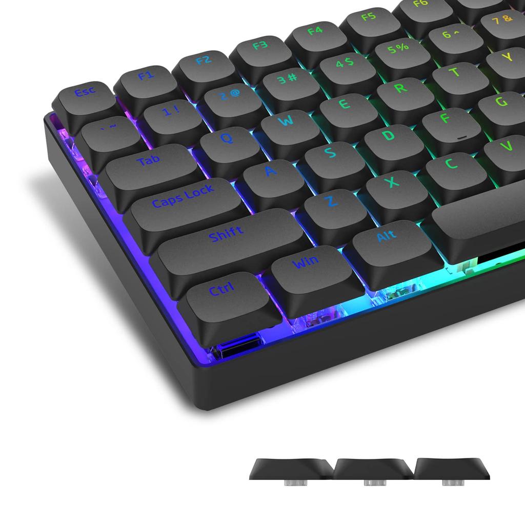 Womier Profil Scund Shine Through Taste Personalizate pentru Tastatură Switch-uri Cherry Gateron MX Mecanice Taste cu Iluminare de Fundal Neagră, Taste, 75% 60% 65% 75% 80%