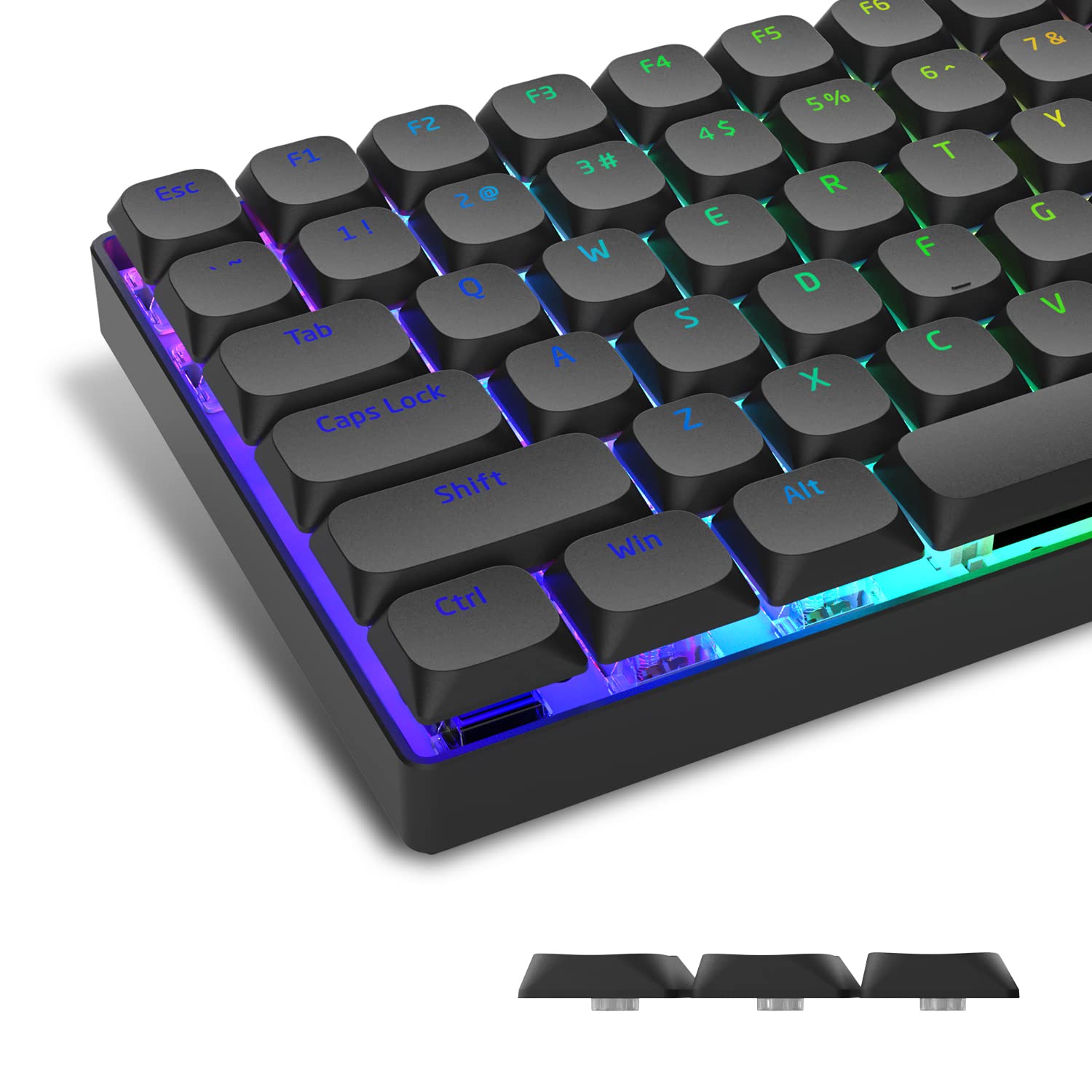 

Womier Low Profile Shine Through Custom Keyboard Keycaps Cherry Gateron MX Switch Mechanical Black Backlight Keycaps, Keycaps, 75% 60% 65% 75% 80% чорний