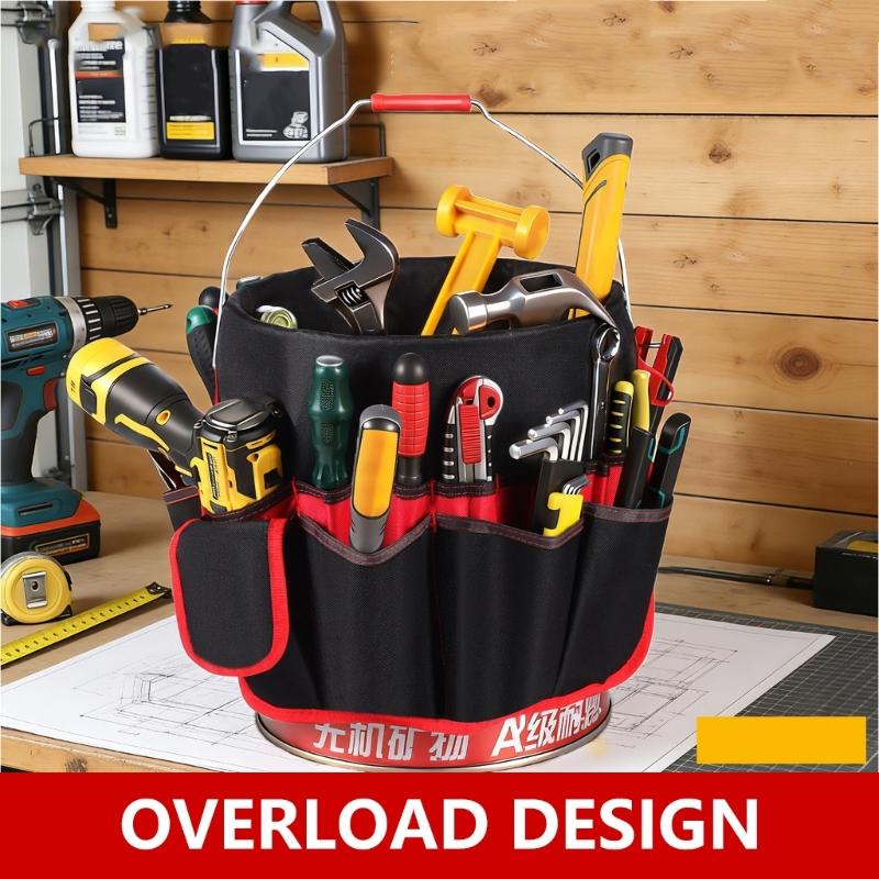 Heavy Duty Tool Bag Pouch With Multiple Pockets For Easy Organization And Large Capacity Storage Of Hardware Accessories