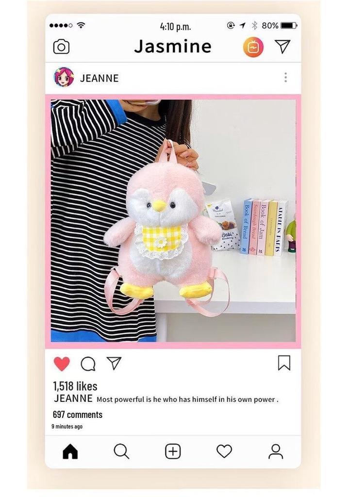 New Cute Cartoon Penguin Plush Backpack for Boys and Girls - Small Toy and Gift