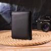 Удобный вертикальный женский кошек из натуральной гладкой кожи CANPELLINI Wallet 21683 Черный
