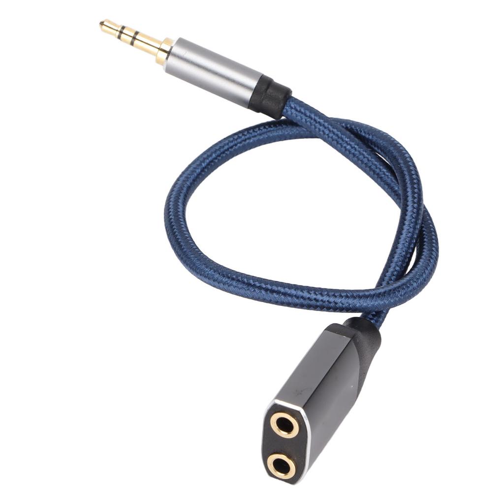 3.5mm Male To 2 Female Cable Stereo Audio Cord for Smartphones MP3 Tablets Computer 1ft