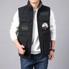 Herbst- und Winterweste Herren Stehkragen Verdickte Thermoweste Große Weste Jacke