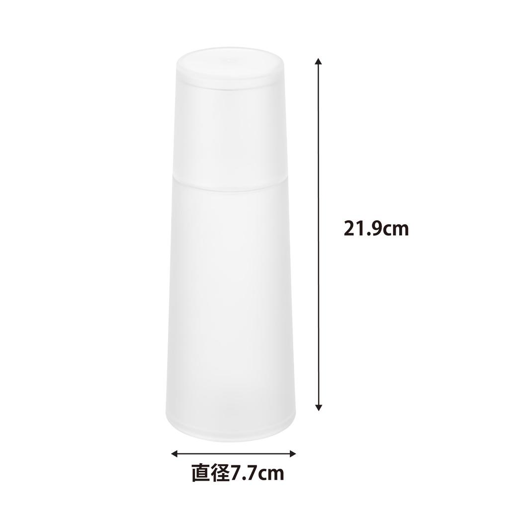 Yamazaki Bedside Carafe, White, W7.7×D7.7×H21.9cm, Tower Night Carafe, Pitcher, Water Jug, Dishwasher Safe, Alcohol and Hot Water Safe, 10757