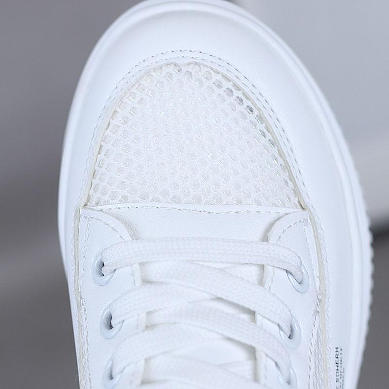 Fashion 7CM Air Mesh Shoes Chunky Sneakers Microfiber Platform Wedge Women Summer Autumn Shoes Vulcanize Sandals Hollow Slides