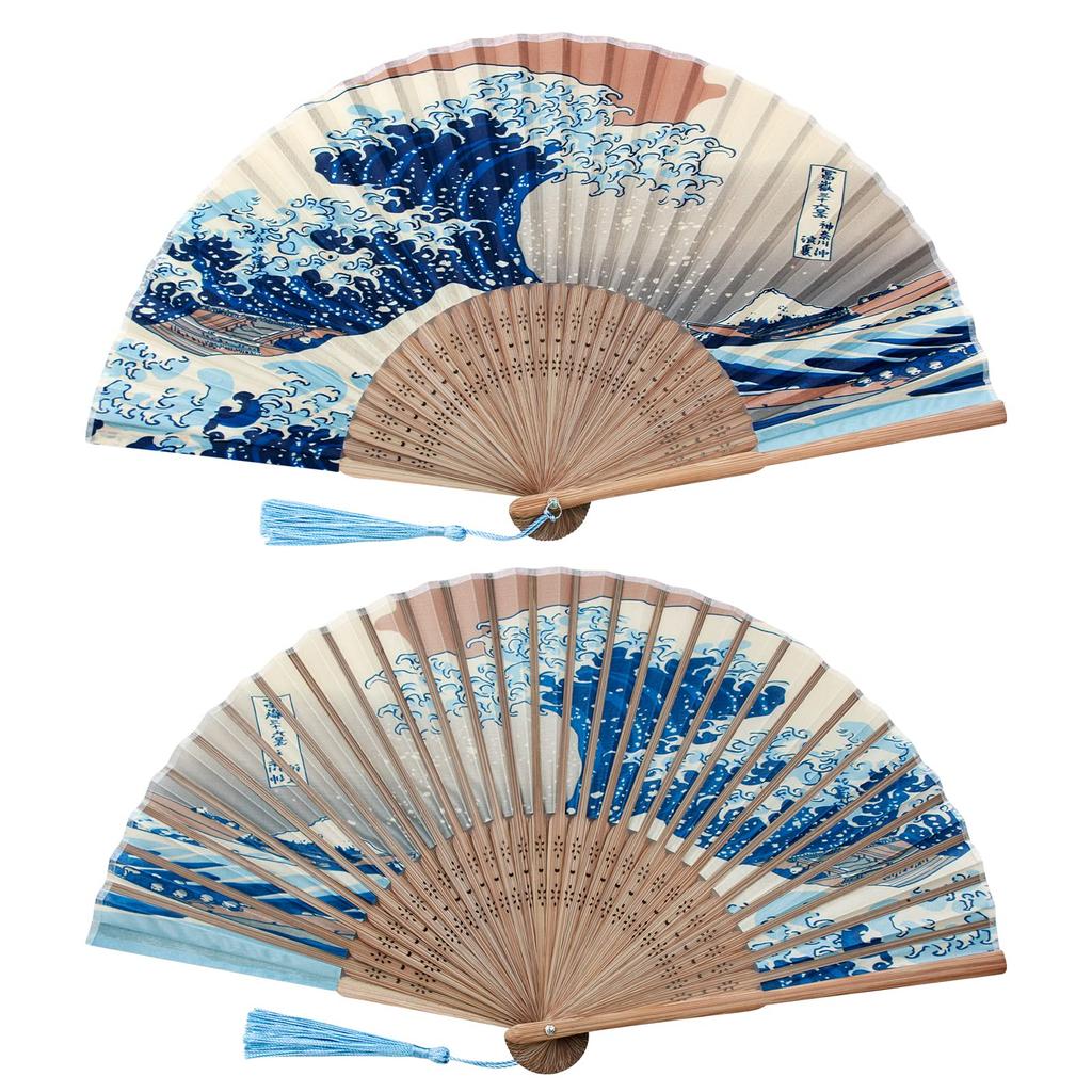 Boshiho Folding Floral Japanese Japanese Accessory Women's Fan, Bamboo, Rayon, Print, Stylish, Style, Elegant, Gorgeous,