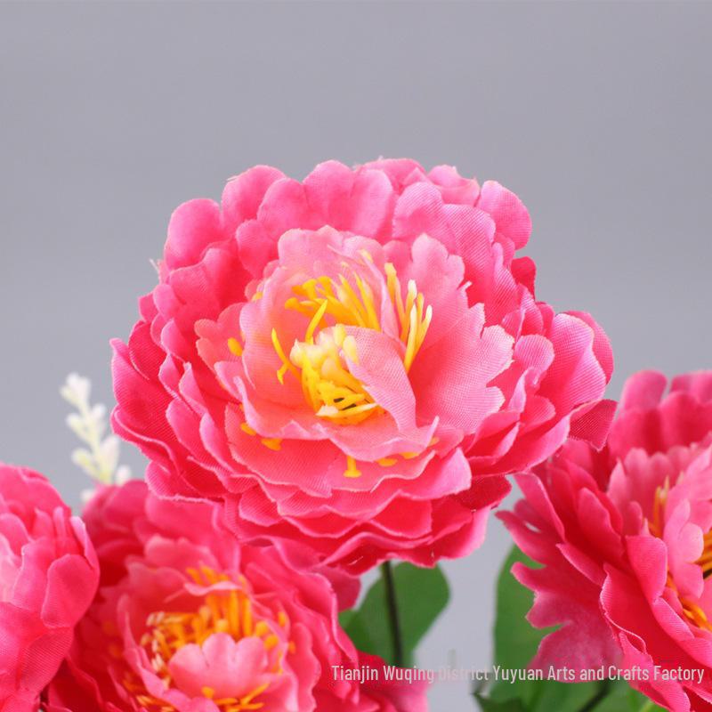 Set de 7 flori artificiale de bujor mic pentru decorarea casei si exterioare