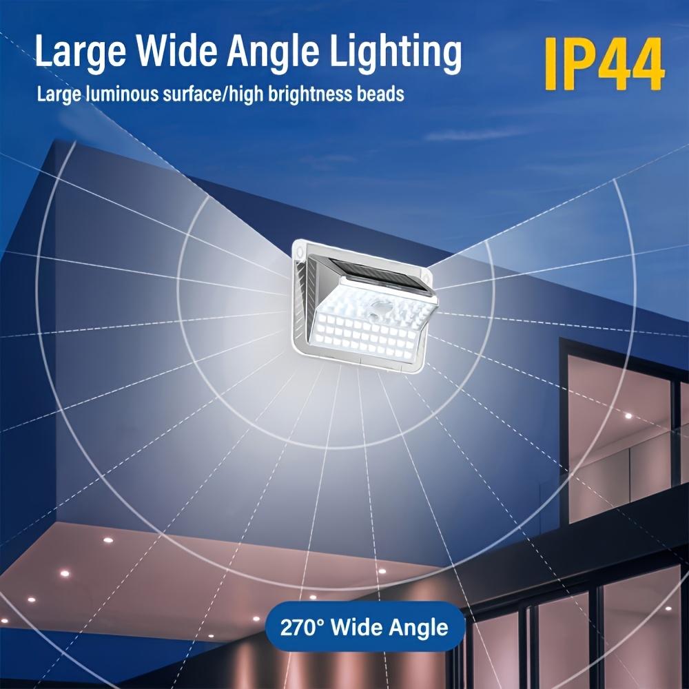 Motion-sensing solar smart light, 270° wide-angle illumination floodlight, 3 lighting modes, IP44
