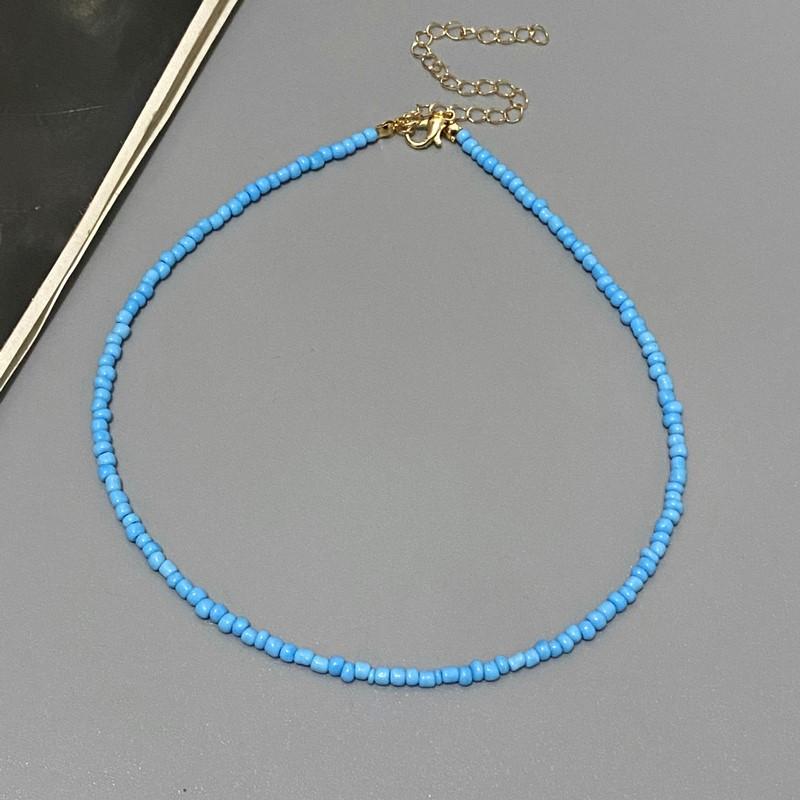 NEW Simple Seed Beads Choker Women Korean Fashion Charm Colorful Handmade Boho Collar Chain Neck Necklace Femme Jewelry Gift
