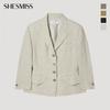 [shs Miss] Short Sleeve Linen Slim Fit Jacket Swwjkp22160