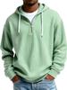 New European Heavyweight Men's Long Sleeve Hoodie - Solid Color Trendy Casual Jacket