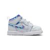 Jordan Air  1 Mid Alt Se Retro Durable Breathable Mid-Top Walker Shoes Baby sneaker White Blue DX1705-140