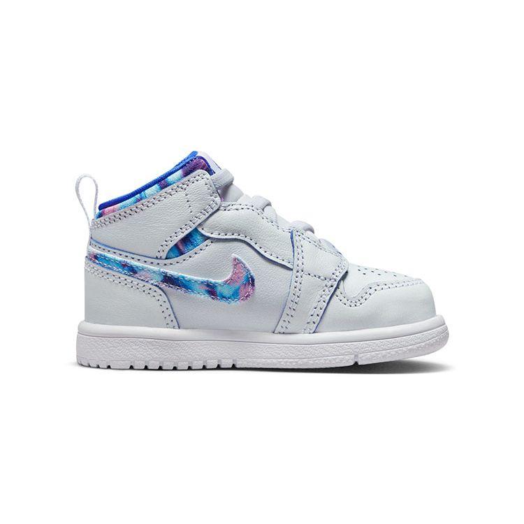 Jordan Air  1 Mid Alt Se Retro Durable Breathable Mid-Top Walker Shoes Baby sneaker White Blue DX1705-140