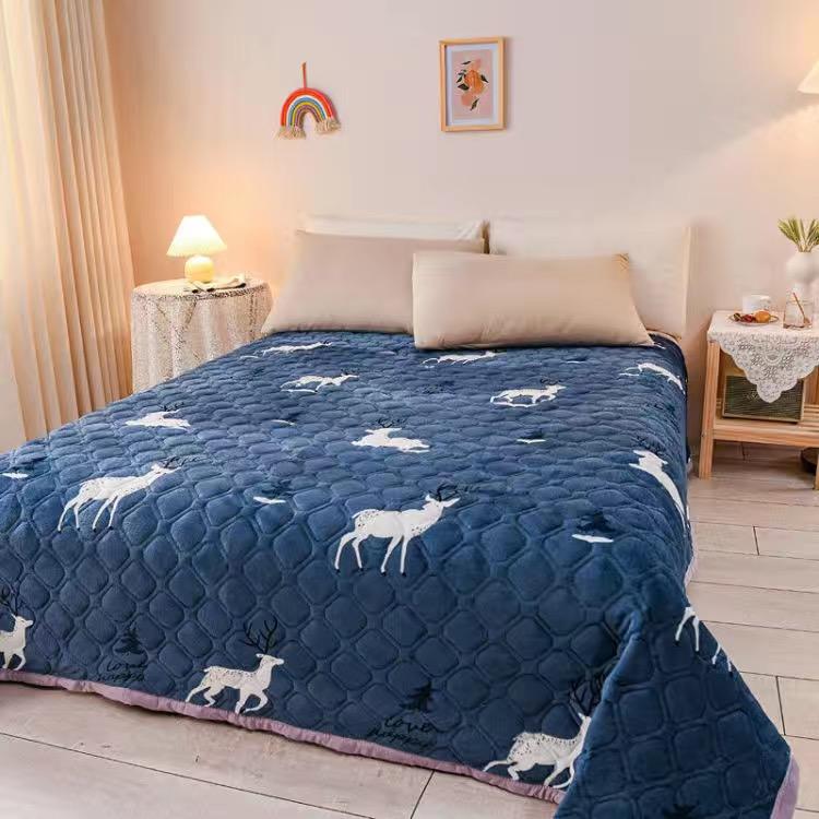 Manta de Lana de Coral Sábana Acolchada Antideslizante Manta de Franela de Doble Capa Manta cálida y Gruesa Manta de Ocio Manta de Aire Acondicionado