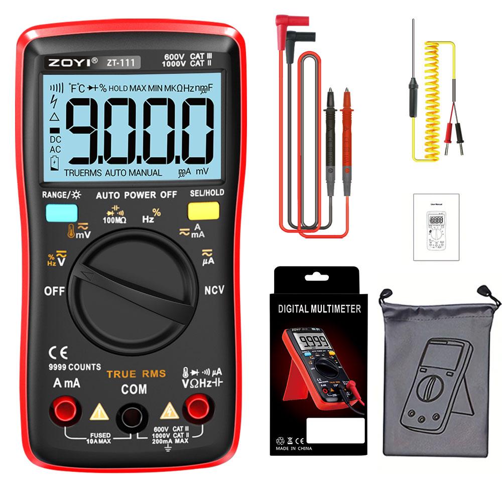 ZOYI ZT111 4-Digit High-Precision Auto-Ranging Digital Multimeter with Overload Protection for Appliance Repair-NCV