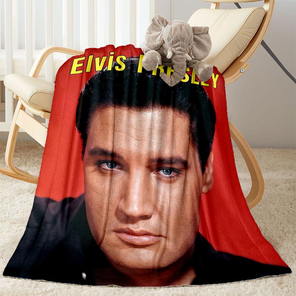 Elvis Presley: Iconic Performances Blanket Durable Comfort Suitable for Office Chair Office Bedding Four Seasons Universal Stylish Decor