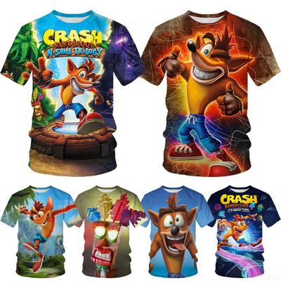 3D-print Barn Sommar Mode Vardaglig Spel T-shirt Topp Tecknad Barn Rundhalsad Kortärmad T-shirt