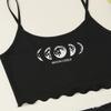 Eclipse Moon Child Letter Print Camisole & Shorts Set
