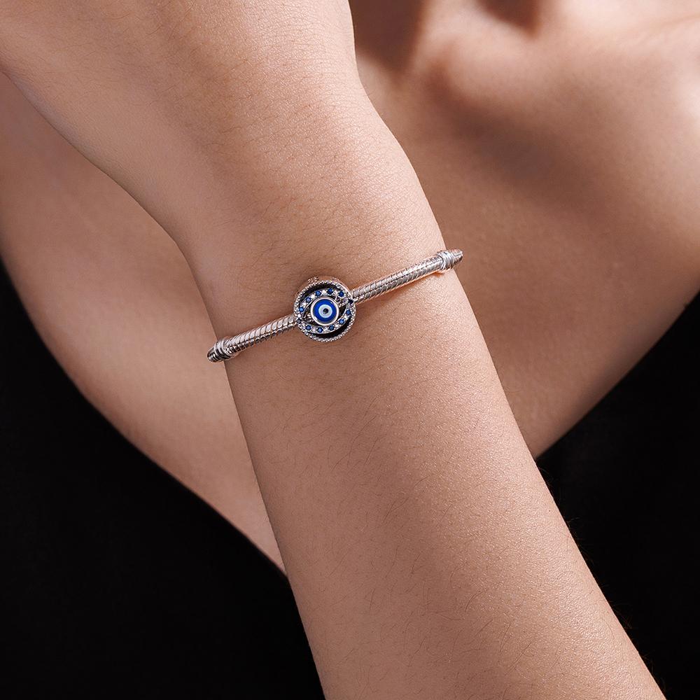 New 925 Silver Charm Turkish Blue Eye Series Beads Fit Bracelet Women's DIY Jewelry Love Daily Gifts