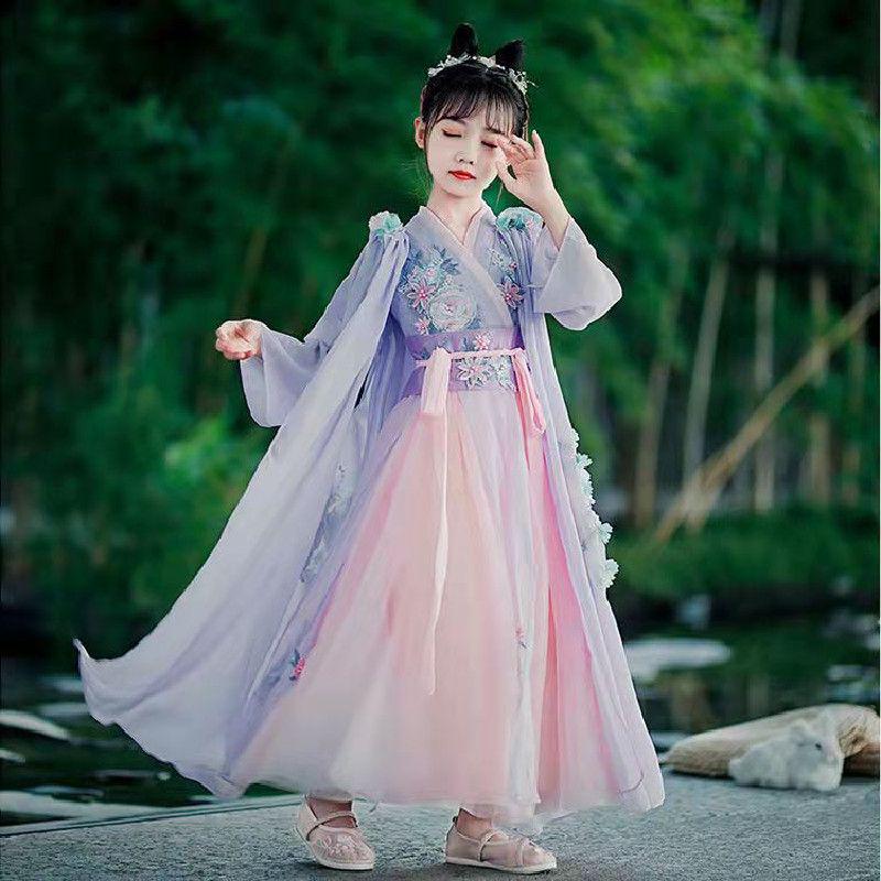 2025 Spring/Autumn Hanfu Ruqun: Super Fairy Ancient Style Tang Suit for Girls