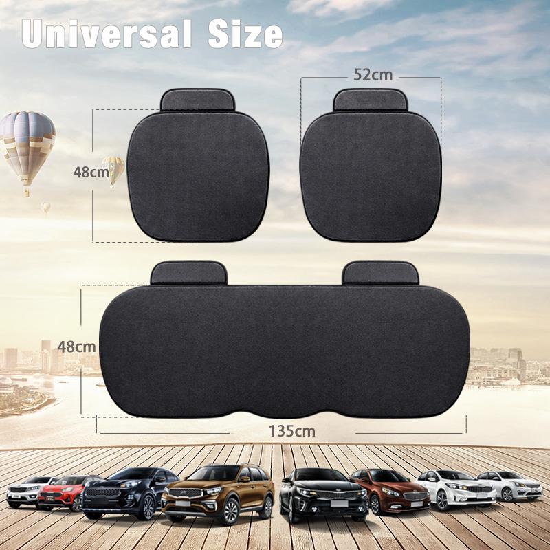 Karcle Polar Fleece Car Seat Cover Warm Winter Front Car Seat Protector Mat Rear Automotive Seat Cushions Car Accessories