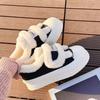 Winter New Velvet Velcro Women Ins Versatile Cotton Shoes Platform Warm Board Shoes