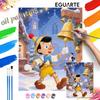 Pinocchio Christmas Bell Painting By Numbers Kit Hand Painting Home Decor