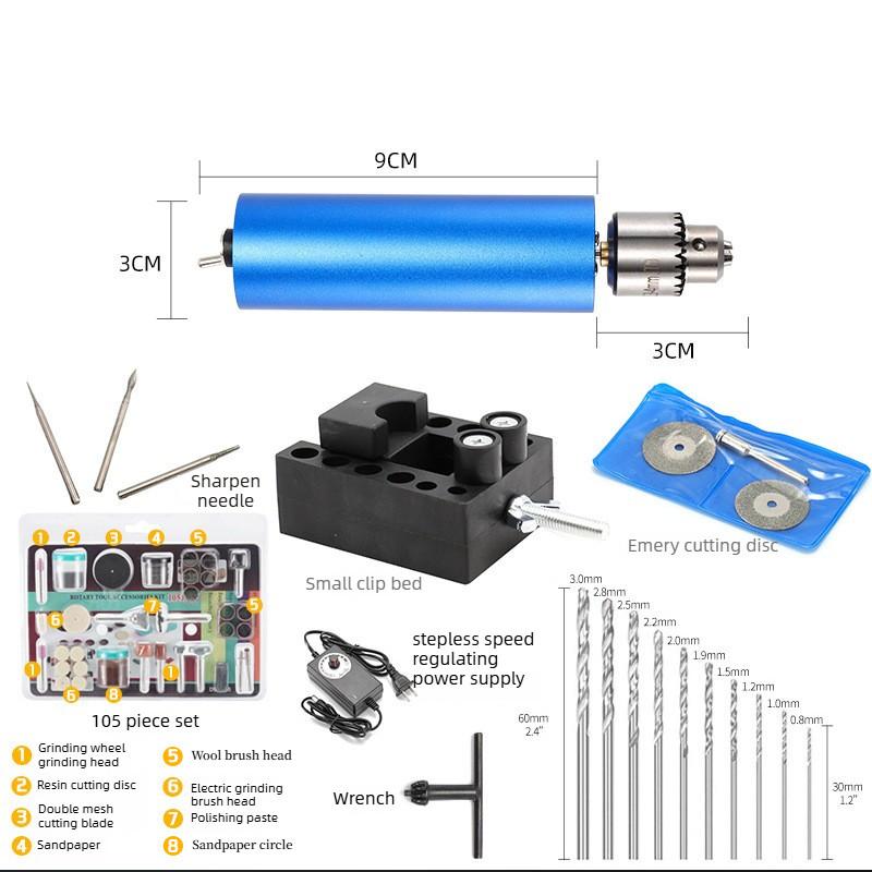385 Aluminum Electric Grinding Machine Stepless Speed Control Electric Drill Handheld Multi functional Metal Small Drilling Tool