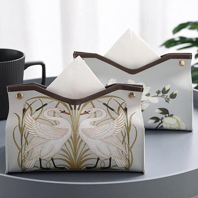 Cutie de prosoape de hârtie pliabilă din piele Pu Cutie de prosoape de hârtie cu suport pentru șervețele de jos Cutie de depozitare pentru decorarea camerei de zi