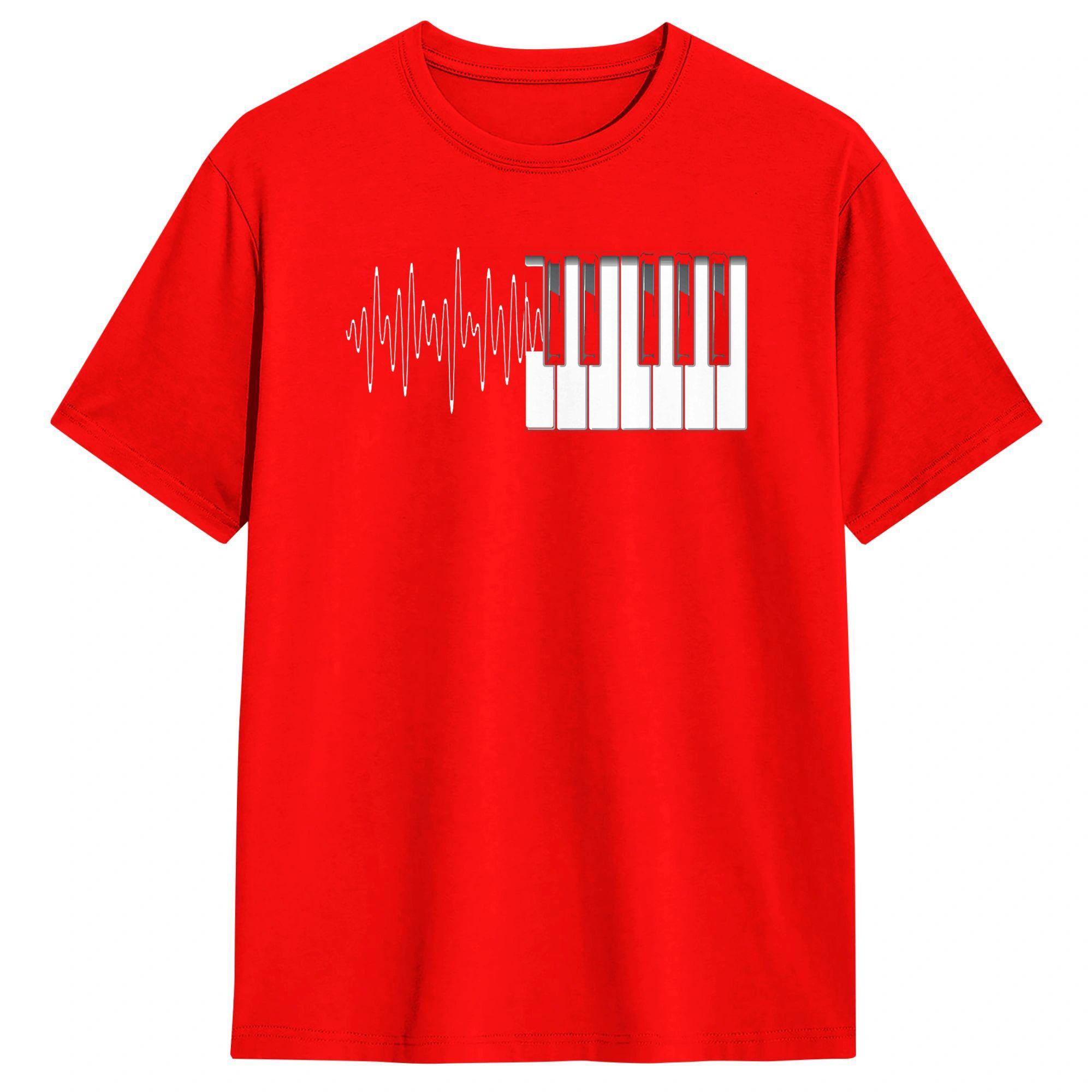 

Harajuku TShirt Piano Klavier Heartbeat EKG Pianist Flgel Cotton TShirts Novelty Tshirt for Unisex Beach Aesthetic Design Tees S