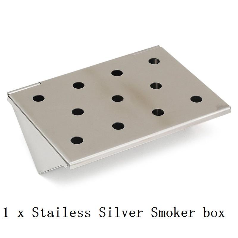 

V-образный ящик для копчения из нержавеющей стали, древесная щепа, ящик для копчения на гриле с крышкой для ароматизатора, древесная щепа, гранулы, гриль, аксессуары для барбекю