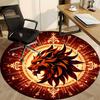 1pc Lion Head Emblem Chair Carpet for Office Non-Slip Mat for Office - Decorative Floor Mat  yy251030253