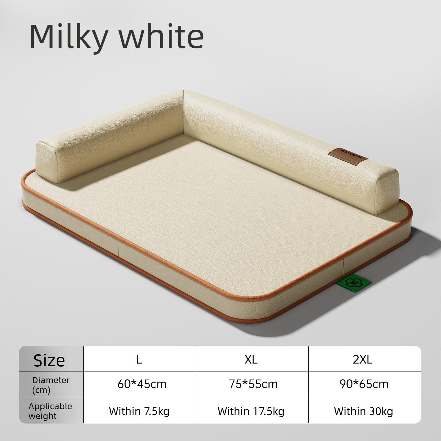 

Luxury All Season Waterproof Comfortable Dog Mat Medium Large Tear Resistant Washable Bed Removable Cover Summer Cooling Pet L грязно-белый