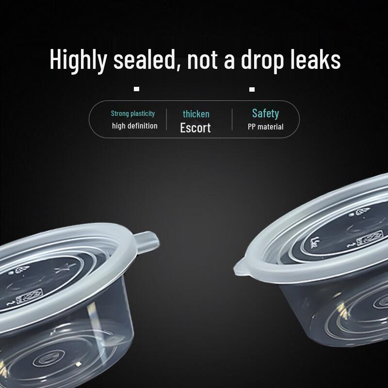 Disposable Round Plastic Sauce Cups with Lids