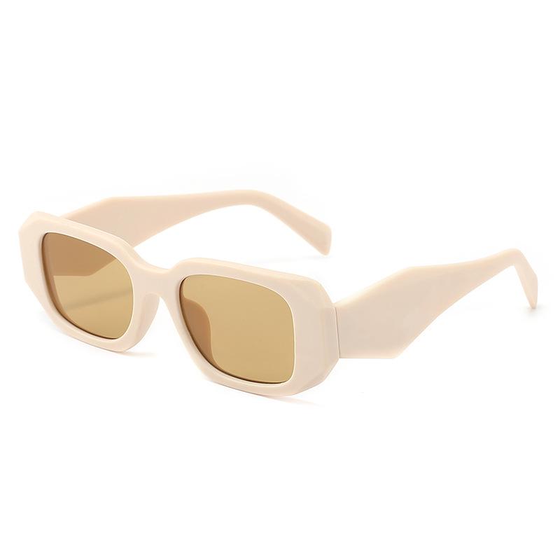 Unisex Trendy Square Frame Sunglasses - European & American Style, Model 21009