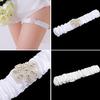 Western Wedding Bride Garter with Lace Floral Applique Decoration