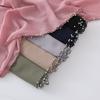 New pearl rope edge chiffon scarf women's shawl multi-functional shawl light and breathable headscarf veil