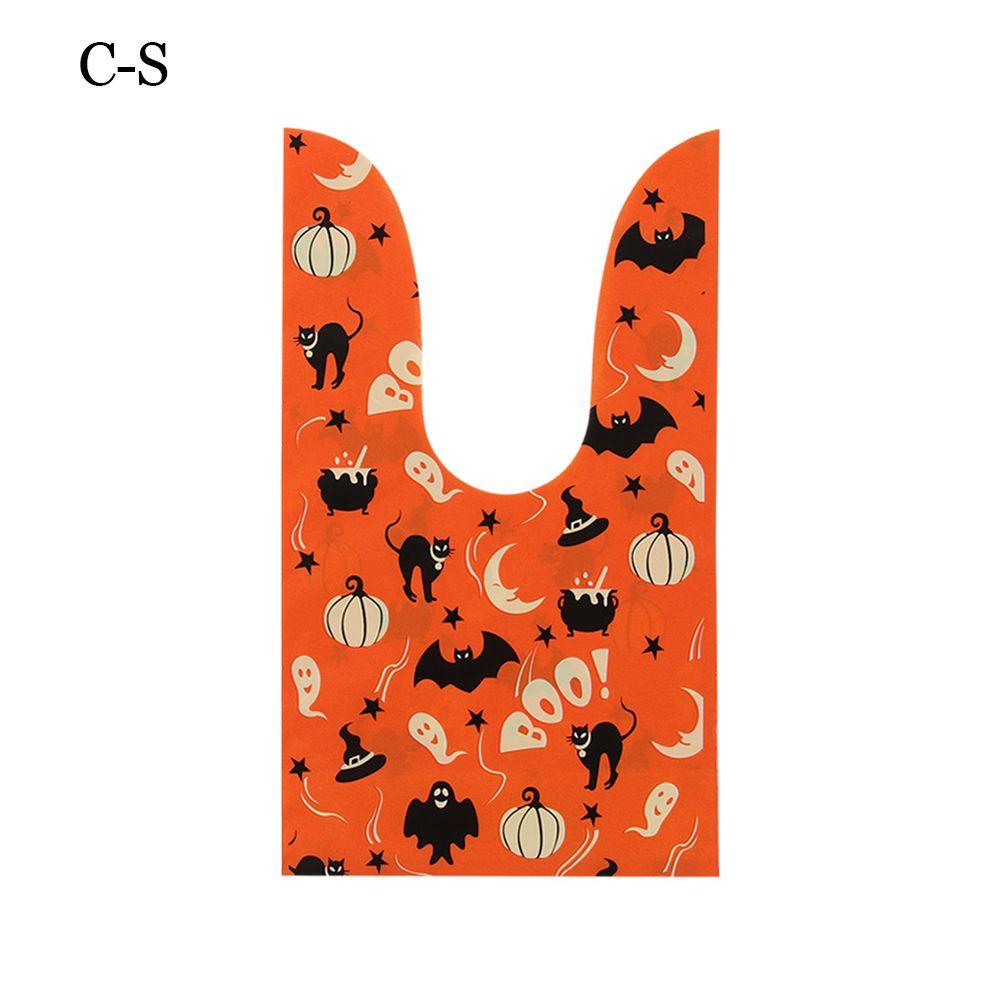 50Pcs Bat Pumpkin Rabbit Ear Baking Packaging Cookie Bag Halloween Candy Bags Halloween Decoration