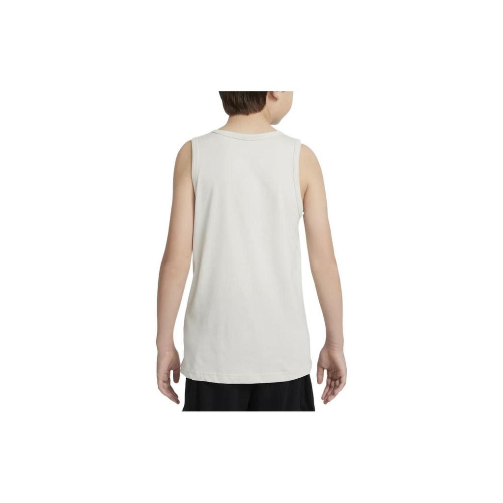 Nike Cartoon Shoe Box Letter Logo Print Round Neck Sports Casual Vest Kids Tops Light-Bone DQ3848-072